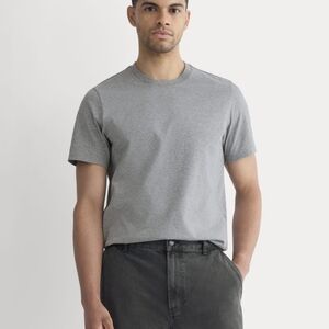 Everlane T Shirt Mens Gray Short Sleeve Crew Organic Cotton Lightweight